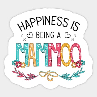 Happiness Is Being A Mammoo Wildflowers Valentines Mothers Day Sticker